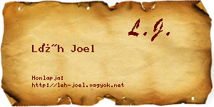 Léh Joel névjegykártya